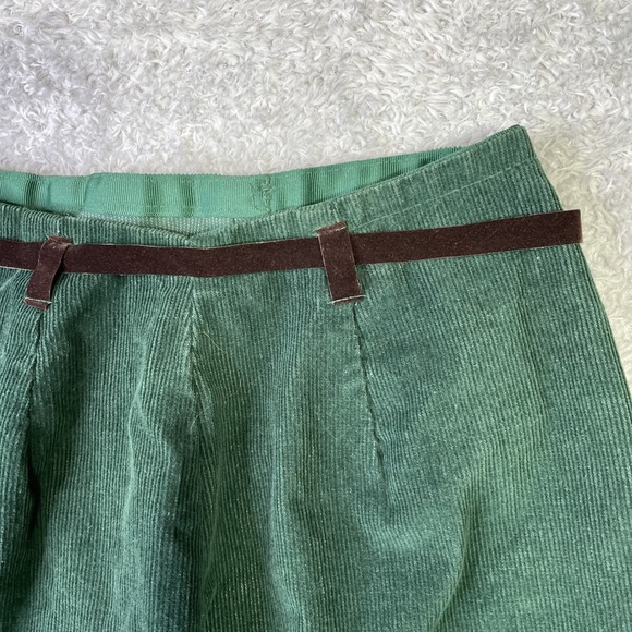 Vintage Made in USA Ivy Collectibles Corduroy Wrap Midi Skirt Green Sz 24x18 - Picture 9 of 9